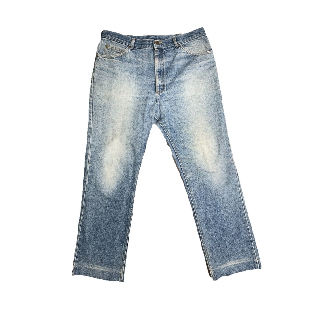 Vintage Lee Mens Straight Leg Jeans Medium Wash Made in USA 38x32 (30.5")